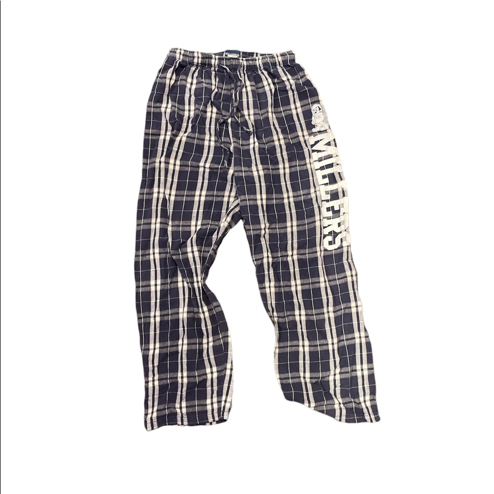 navy flannel pajama pants